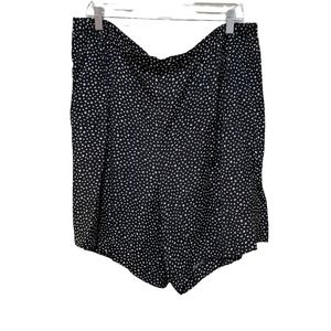 Talbots Polka Dot Knit Shorts Black and White Size 12
